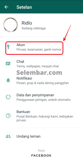 Pilih Menu Account atau Akun Pilih Menu Account atau Akun