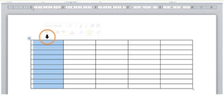 Blok semua kolom yang akan diberi nomor Blok semua kolom yang akan diberi nomor