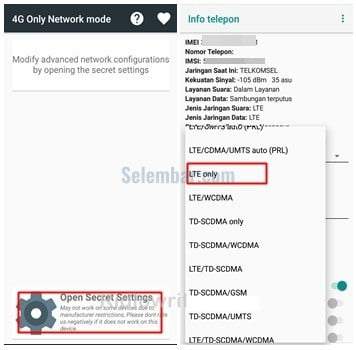 Menggunakan Aplikasi 4G Only Network Mode Menggunakan Aplikasi 4G Only Network Mode
