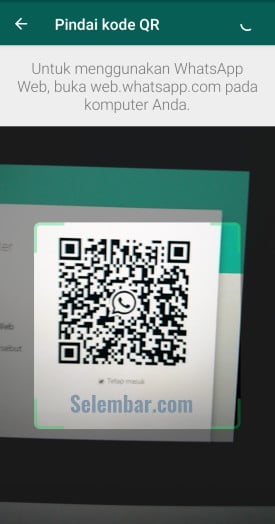 Pindai kode QR di whatsapp web Pindai kode QR di whatsapp web