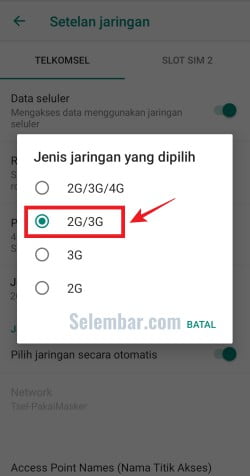 Menurunkan Kualitas Jaringan ke 3g Menurunkan Kualitas Jaringan ke 3g