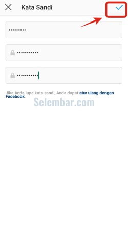 Mengganti sandi lama ke yang baru