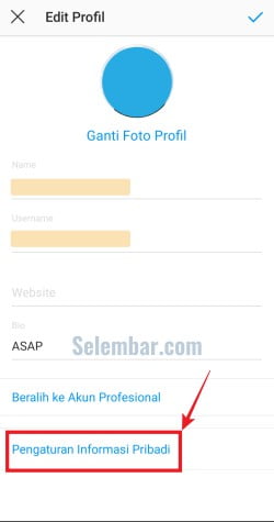 Buka Pengaturan Informasi Pribadi Buka Pengaturan Informasi Pribadi