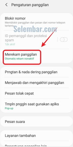 pilihlah menu Merekam Panggilan pilihlah menu Merekam Panggilan