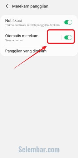 Aktifkan fitur opsi Merekam Otomatis Aktifkan fitur opsi Merekam Otomatis