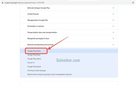 Pilih sub menu "Google Play Store" Pilih sub menu "Google Play Store"