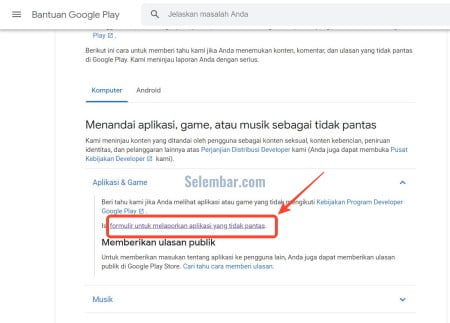 Buka formulir laporan Buka formulir laporan