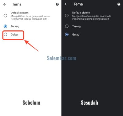 Mengaktifkan dark mode di chrome pada Android Mengaktifkan dark mode di chrome pada Android