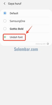 Tekan unduh font yang ada di font style Tekan unduh font yang ada di font style