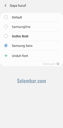 Mengganti font hp Samsung setelah download Mengganti font hp Samsung setelah download