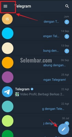 Tekan menu tiga garis di pojok kiri atas