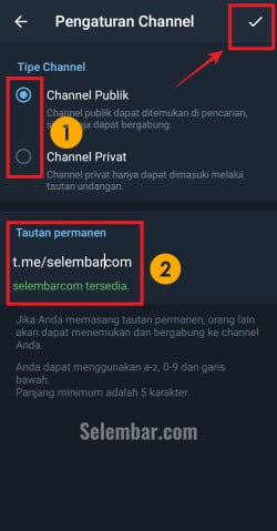 Kemudian kamu atur channel yang sudah dibuat