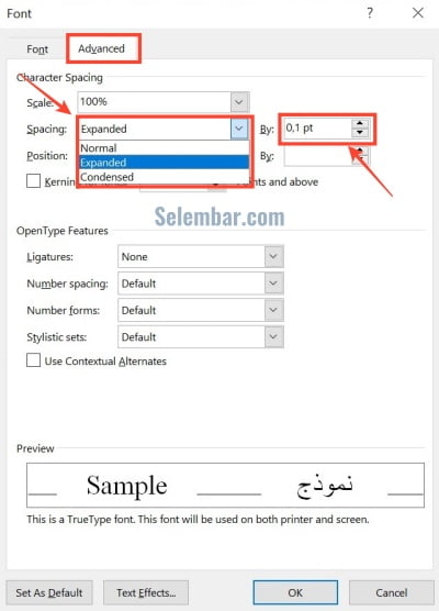 Mengatur spasi di word