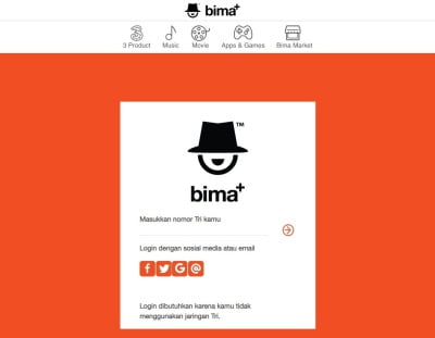 Lewat website resmi bima 3